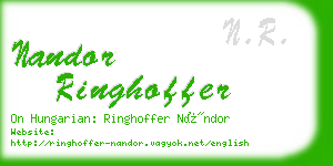 nandor ringhoffer business card